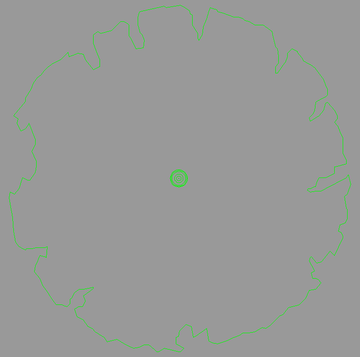 Bloque Autocad Vista de Árbol Color 27 en Planta